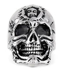 Stainless steel skull ring 57 mm nz