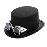 Steampunk top hat With silver glasses / Adjustable (sizes 54 59) nz