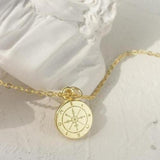 Sun and compass necklace nz