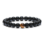 Tiger Eye and Obsidian Bracelet 1 tiger pearl nz