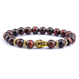 Tiger’s Eye Buddhist Bracelet Gold / 17 cm nz