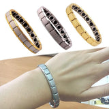 Titanium magnetic bracelet Gold nz