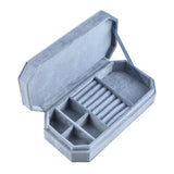 Travel Jewellery Box Velvet Blue nz