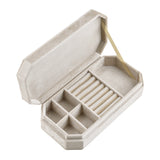 Travel Jewellery Box Velvet Grey nz