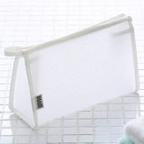 Triangular makeup bag White nz