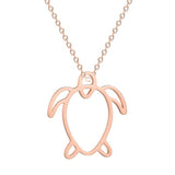 Turtle necklace stainless steel Rose gold nz