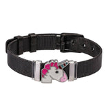 Unicorn Emoji Bracelet Black / Stainless steel nz