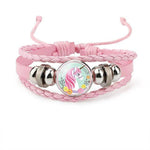 Unicorn leather bracelet Pink nz