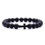 Unisex cross bracelet Black nz