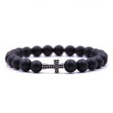 Unisex cross bracelet Silver nz