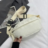 Velvet fanny pack Beige nz