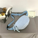 Velvet fanny pack Sky blue nz