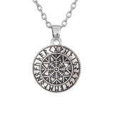 Viking Magic Symbol Necklace Silver plated chain nz