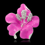 Vintage flower brooch Dark pink nz