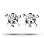 White gold skull earrings nz